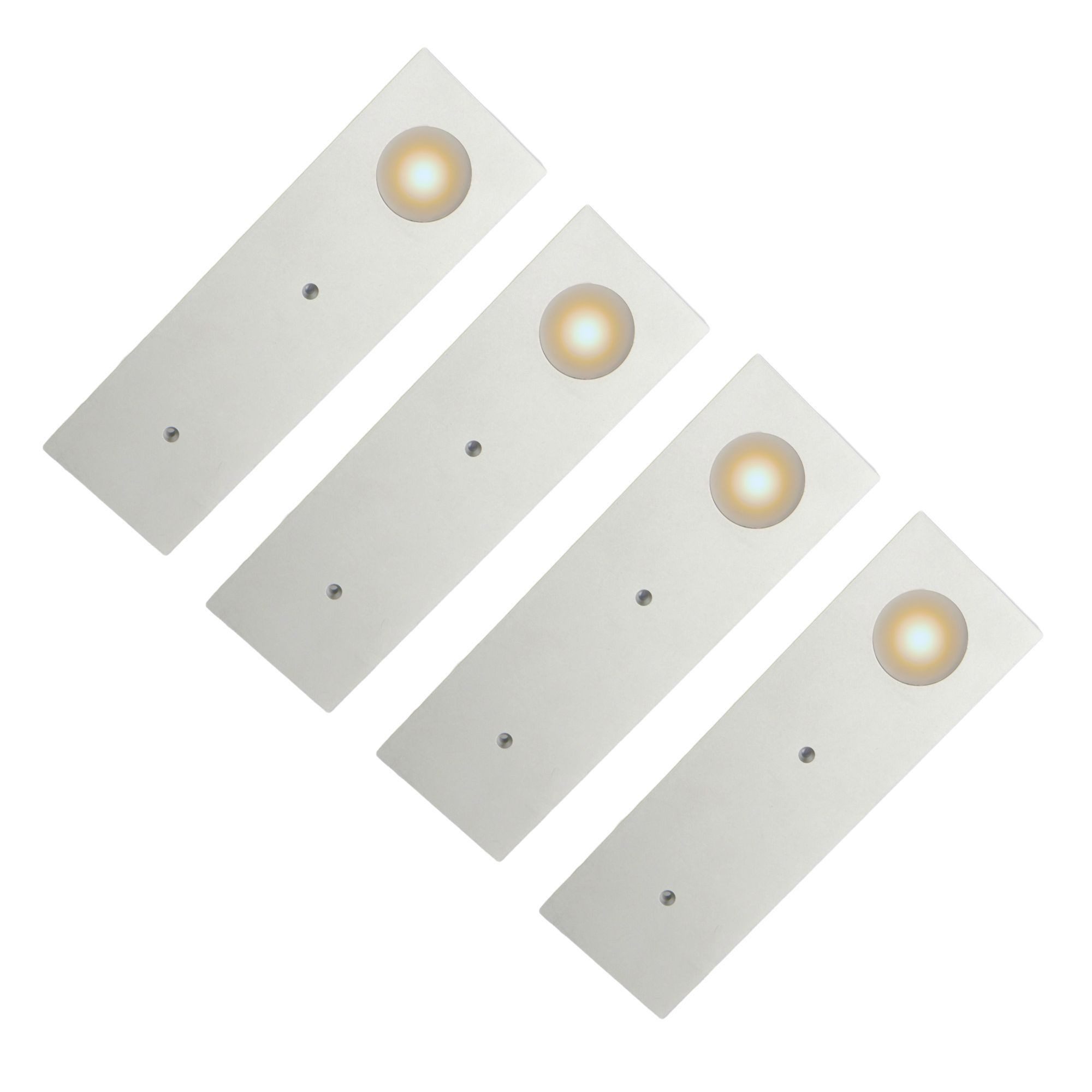kalb LED Unterbauleuchte LED Küchenleuchte Aufbauleuchte Küchenlampe Unterbaustrahler SET, 4er Set warmweiß, warmweiß