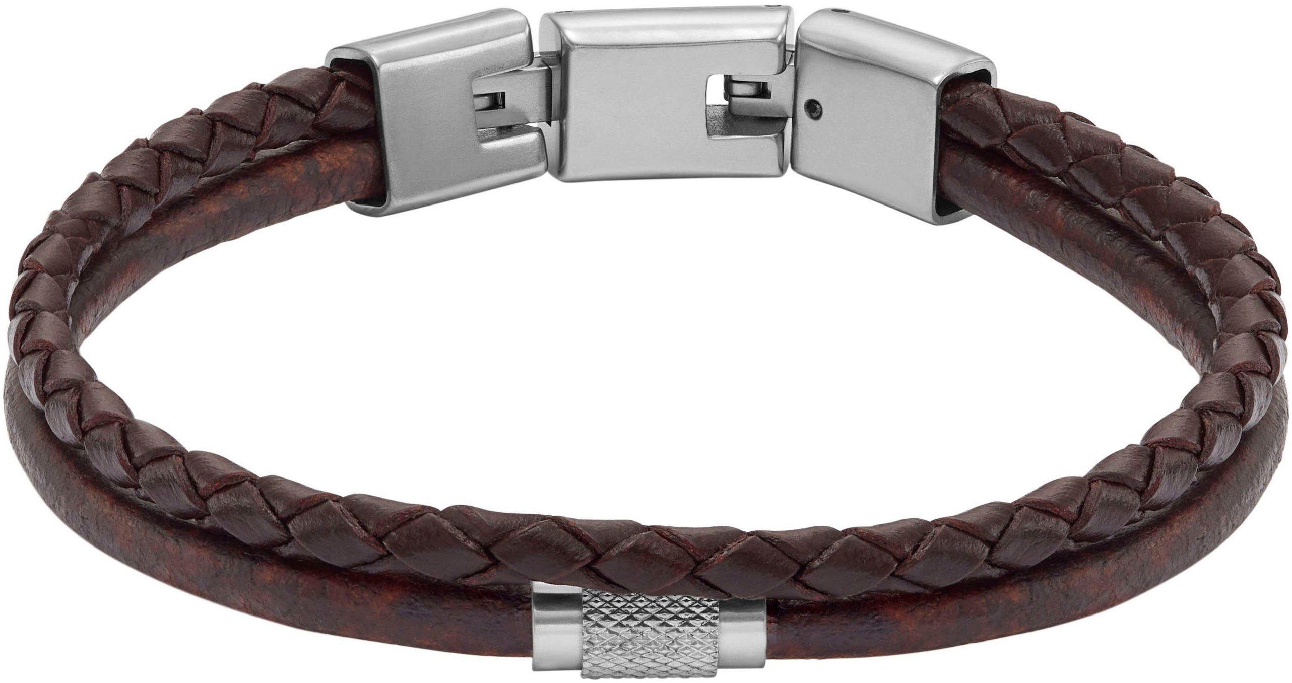 Fossil Armband Schmuck Geschenk Edelstahl Leder Armschmuck JEWELRY