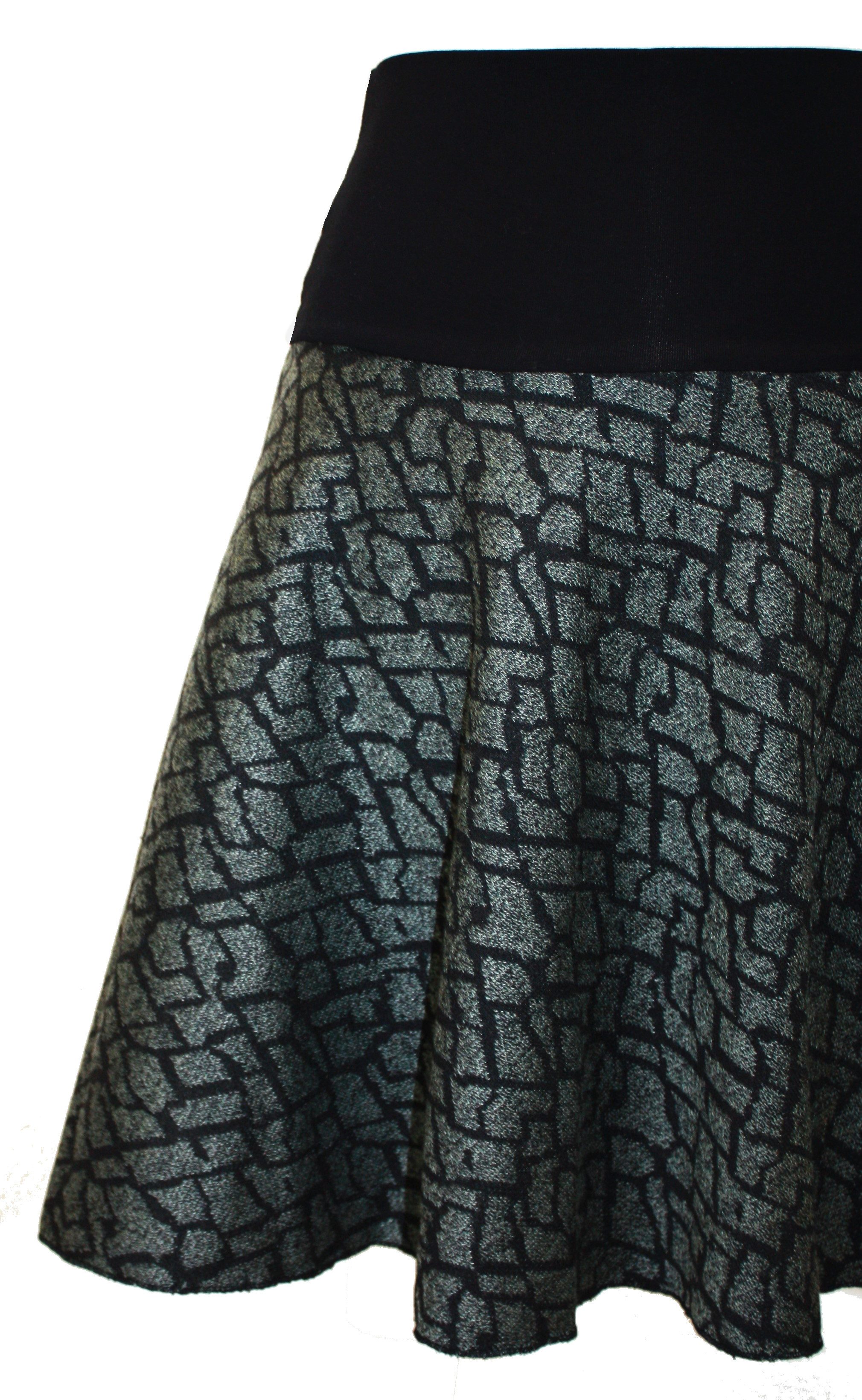 dunkle design Strickrock 57cm Feinstrick Farben zur Auswahl elastischer Bun günstig online kaufen