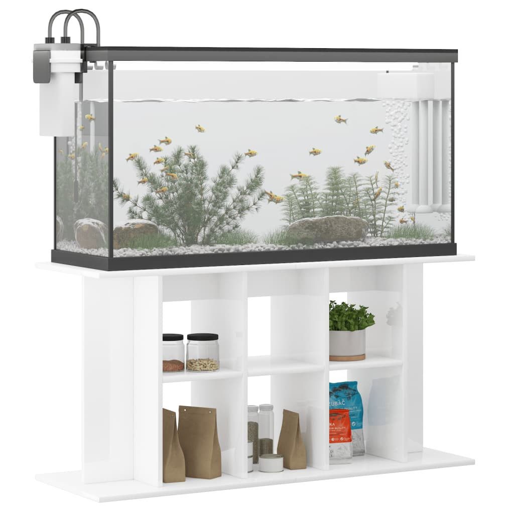vidaXL Aquariumunterschrank Aquariumständer Hochglanz-Weiß 120x40x60 cm Hol günstig online kaufen