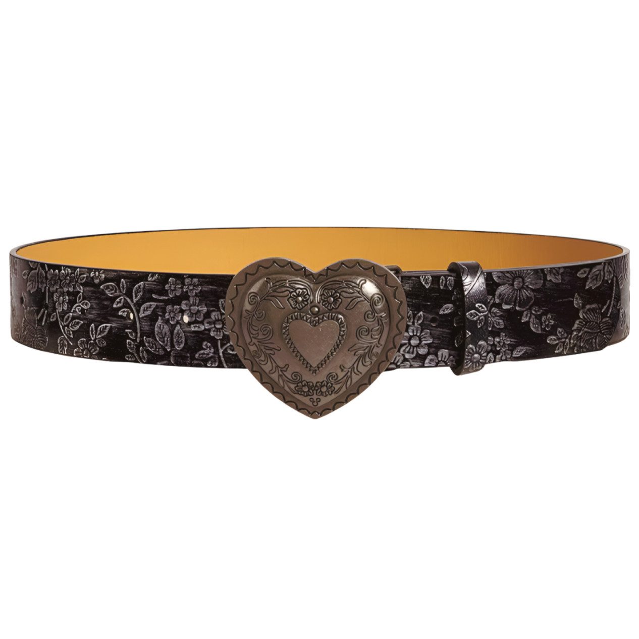 Ware aus aller Welt Koppelgürtel Modischer Damengürtel mit Metallschnalle floralem Western Muster