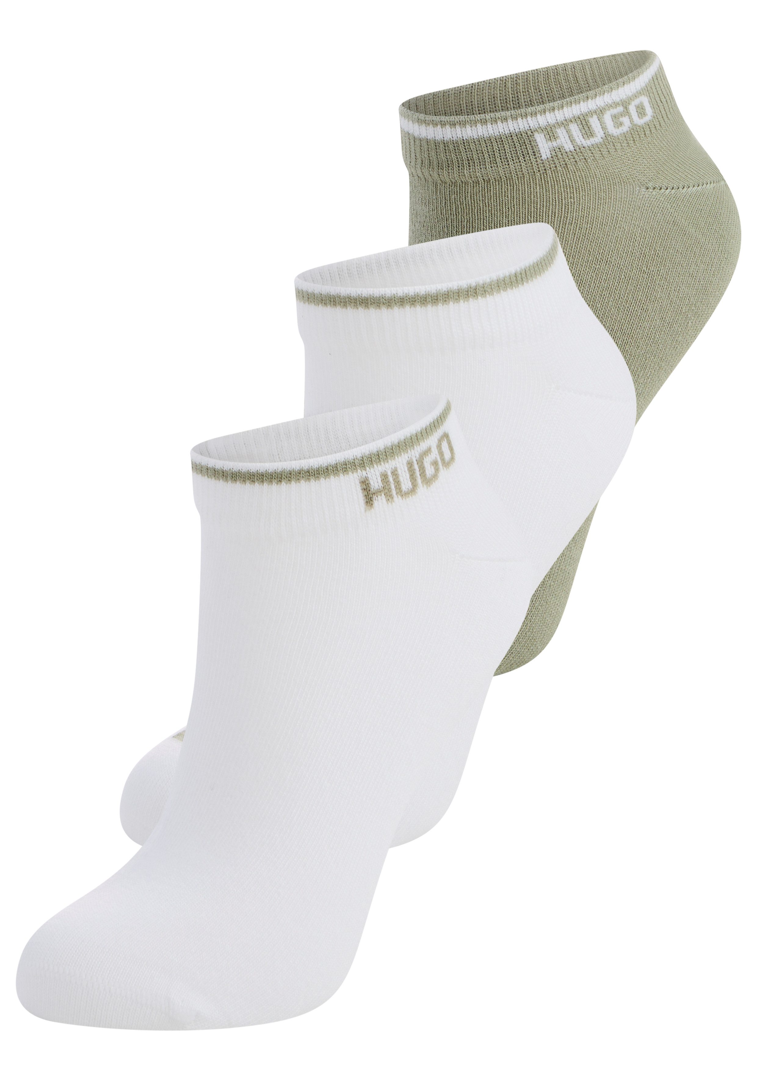HUGO Sneakersocken 3P AS LOGO CC (3-Paar) mit Logodetails
