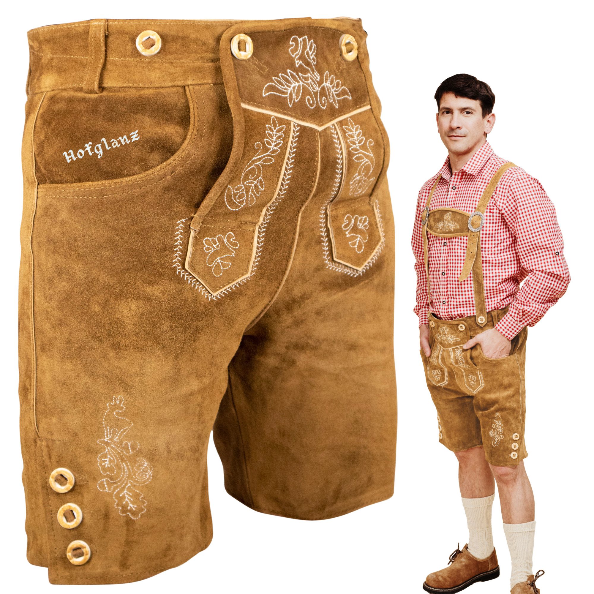 HOFGLANZ Trachtenlederhose Herren Lederhose, traditionelle Trachtenhose günstig online kaufen