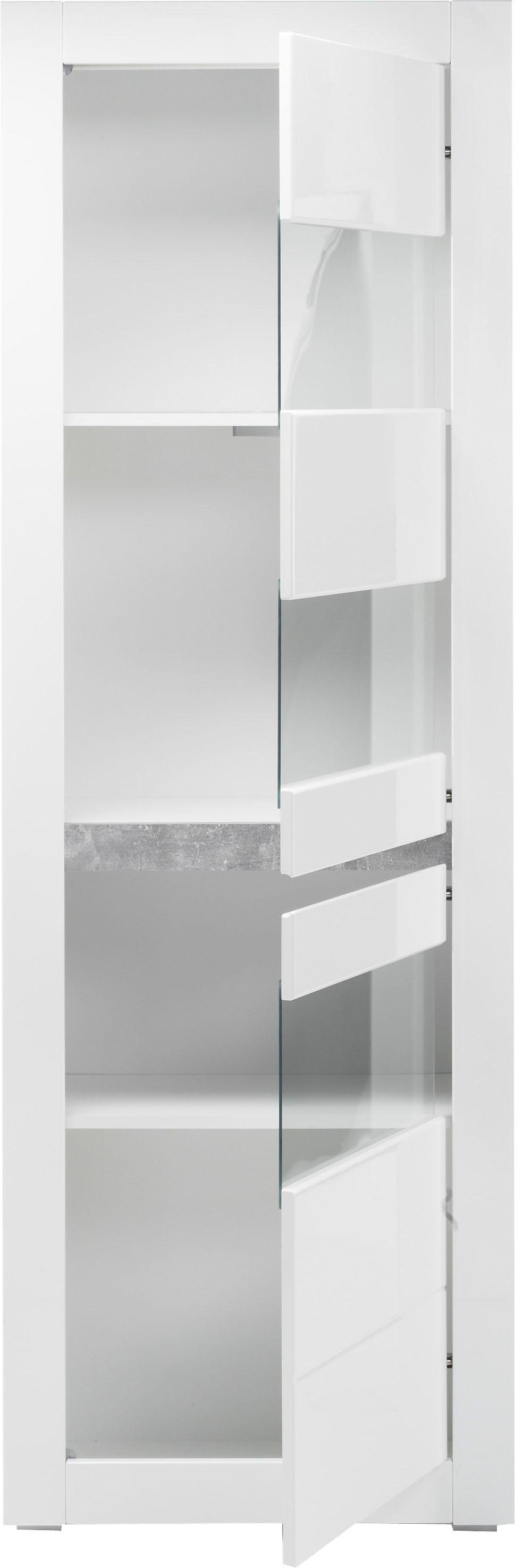 Home affaire Vitrine Carat Höhe 198 cm, zwei Leisten angeliefert, 1 x grau, 1 x weiss – Bild 4 von 5