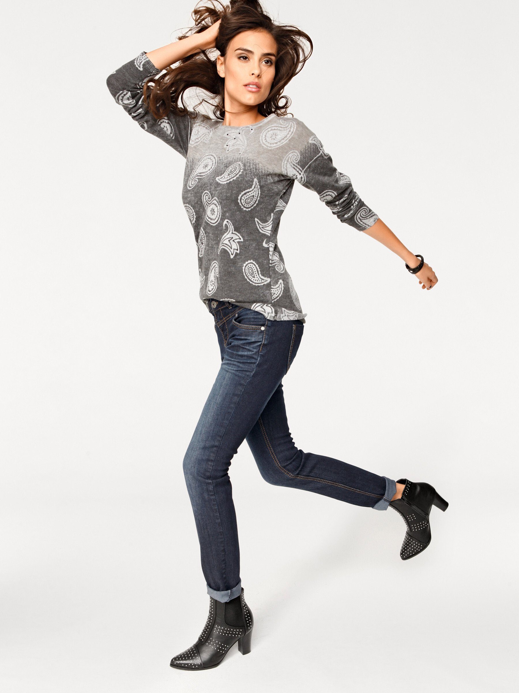heine Bequeme Jeans Skinny-Jeans leicht vertieft