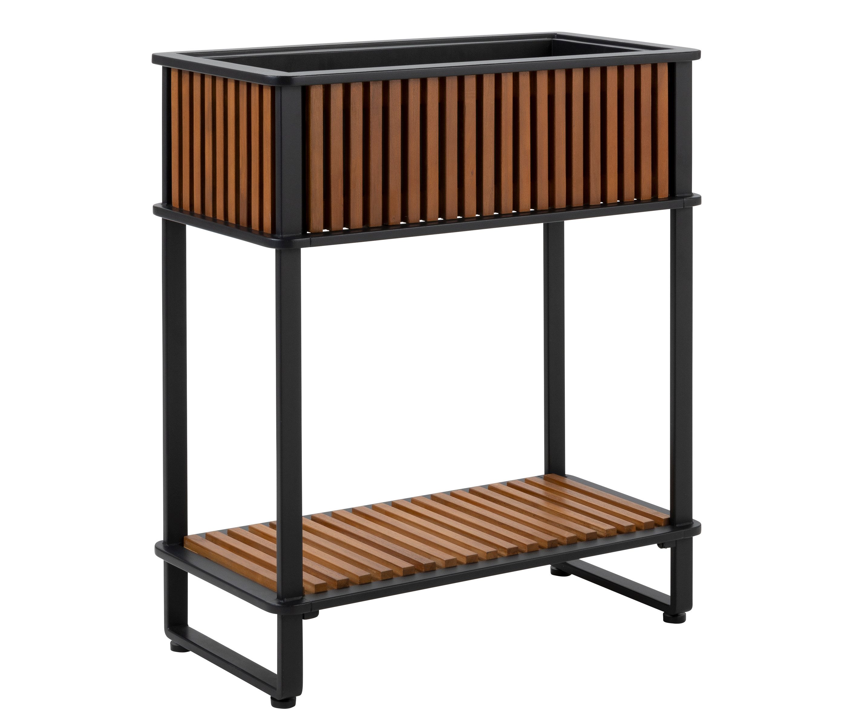 Dehner Hochbeet Balkon-Hochbeet Boston, versch. Größen, aus FSC® zertifiziertem Akazienholz, für Kräuter, Gemüse und Blumen