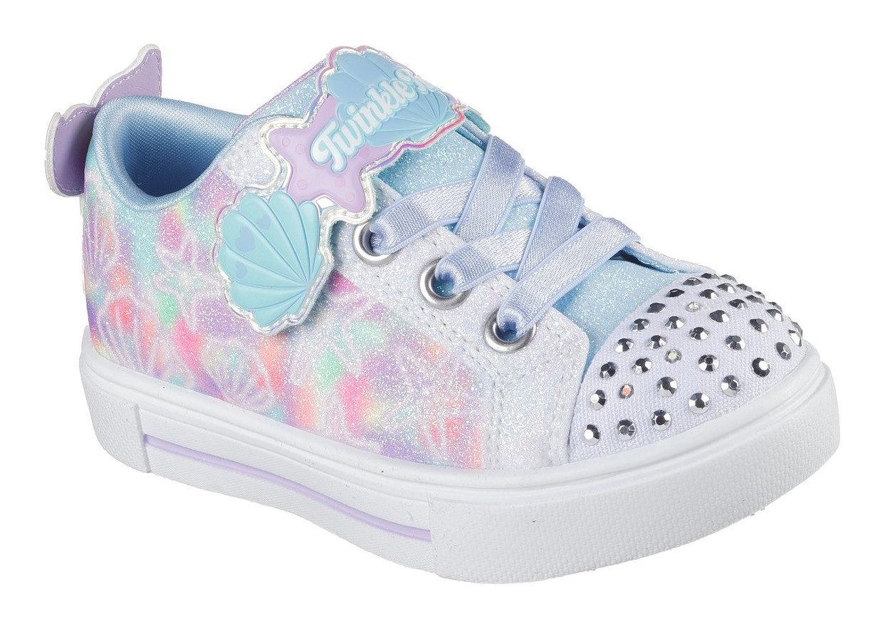 Skechers TWINKLE SPARKS LIGHTS Lauflernschuh, Кроссовки,Blink,-Klettschuh mit Glitzer, Größenschablone zum Download