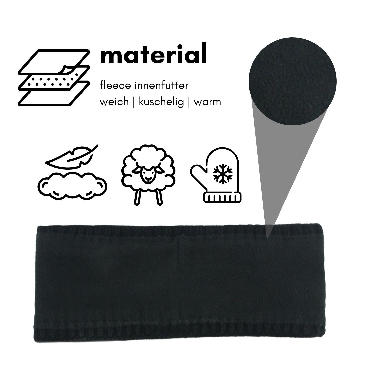 Frentree Stirnband Gefüttertes Haarband, Ohrenwärmer für Damen und Mädchen, Strickmuster mit Schleife und weichem Fleece Innenfutter