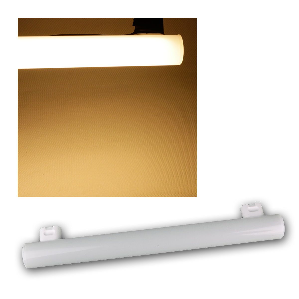 EGB LED-Leuchtmittel LED-Linienlampe S14s 30cm 2700K warmweiß 405lm 5W, warmweiß