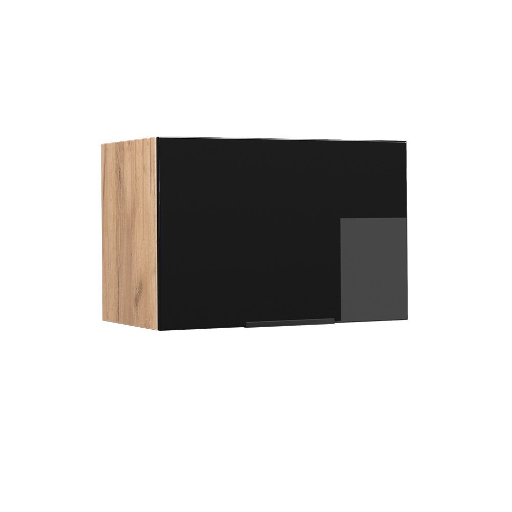 Vicco Hängeschrank Fame-Line, Schwarz Hochglanz/Goldkraft Eiche, günstig online kaufen