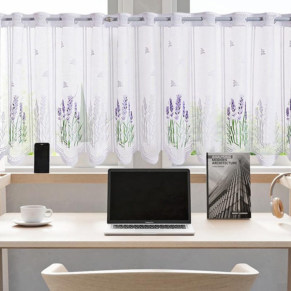Kaket Scheibengardine Lavendel Spitze Kurzgardine, Vintage scheibengardine, günstig online kaufen