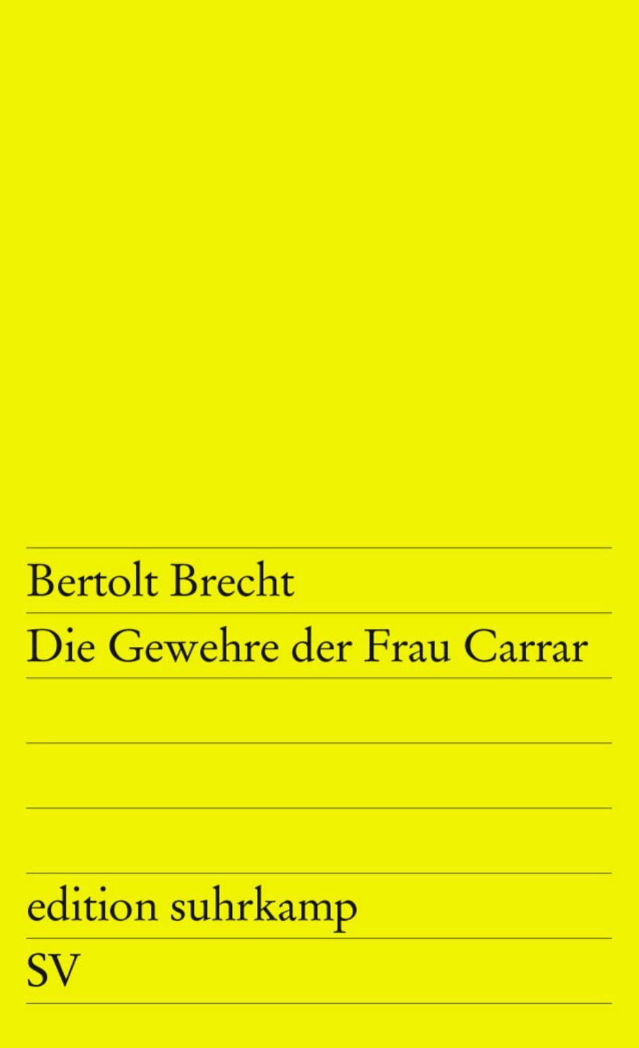 Die Gewehre der Frau Carrar / Bertolt Brecht
