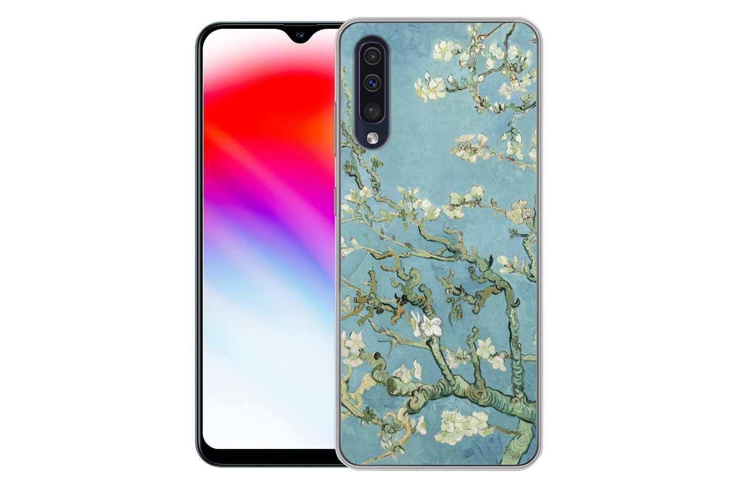 MuchoWow Handyhülle für Samsung Galaxy A50 Mandelblüte - Van Gogh - Kunst, Smartphone-Bumper, Print, Handy Schutzhülle Dünn