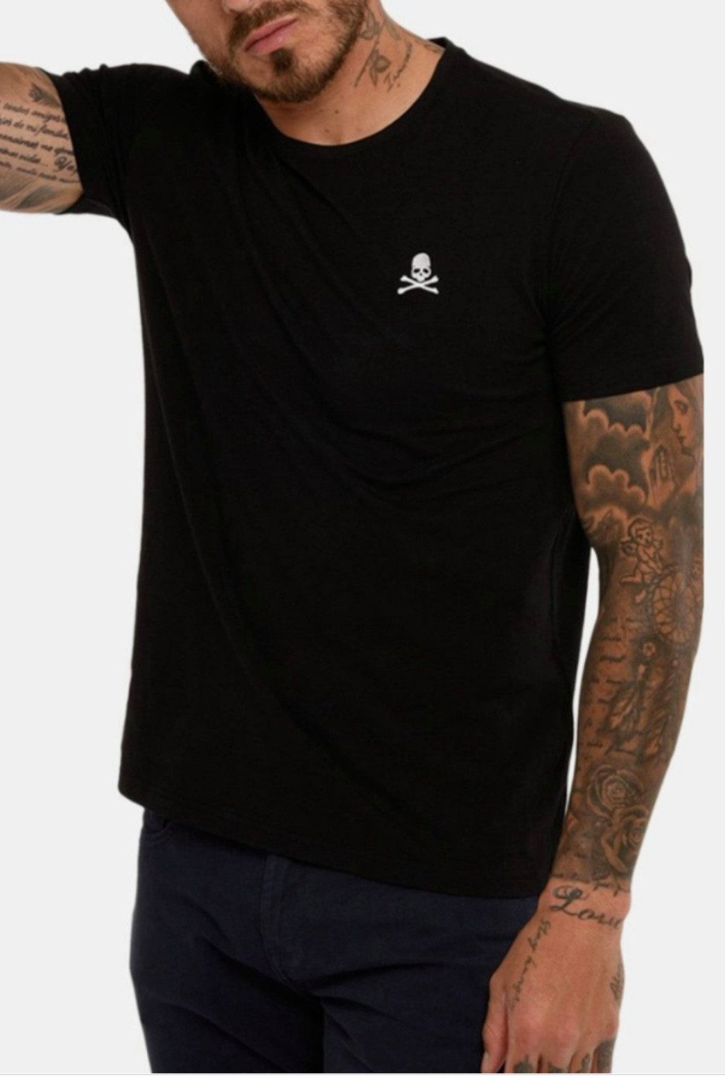 PHILIPP PLEIN T-Shirt Herren Slim FIt Totenkopf-Logo Shirt verpackt in einer box mit Python-Optik-Druck