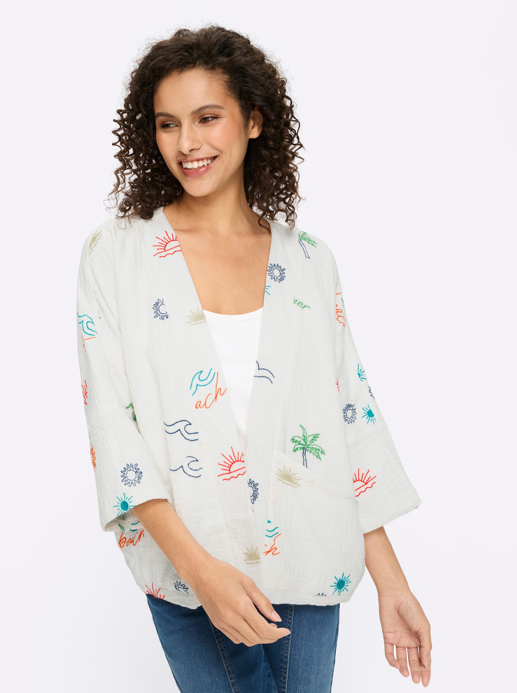 heine Blusenblazer Blusenjacke 3/4-Arm