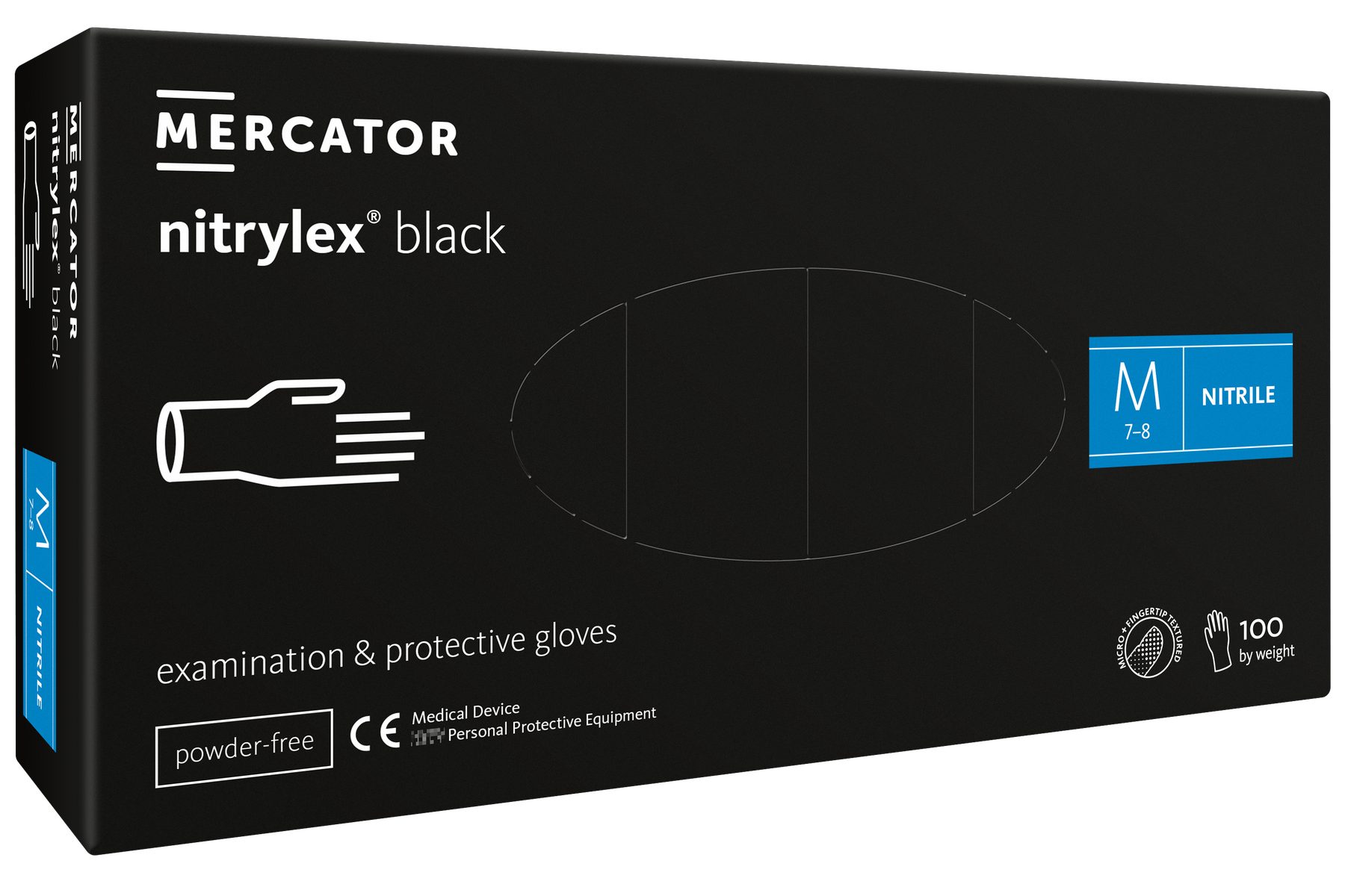 MEDICAL black nitrylex MERCATOR Einweghandschuhe classic