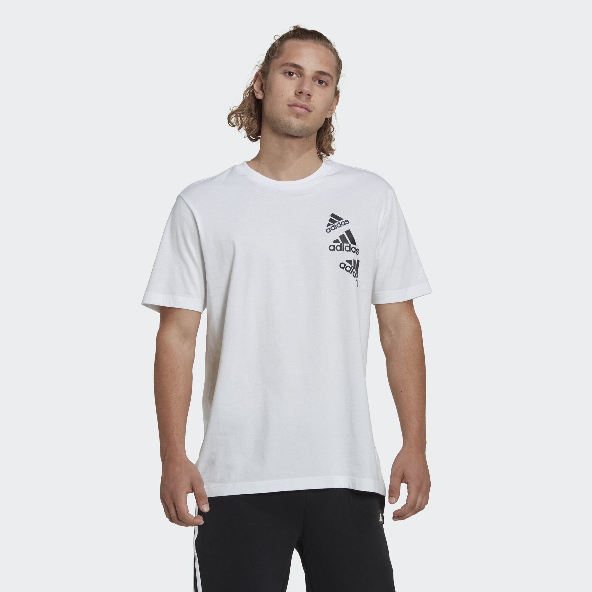 adidas Sportswear T-Shirt ESSENTIALS BRANDLOVE T-SHIRT White / Black