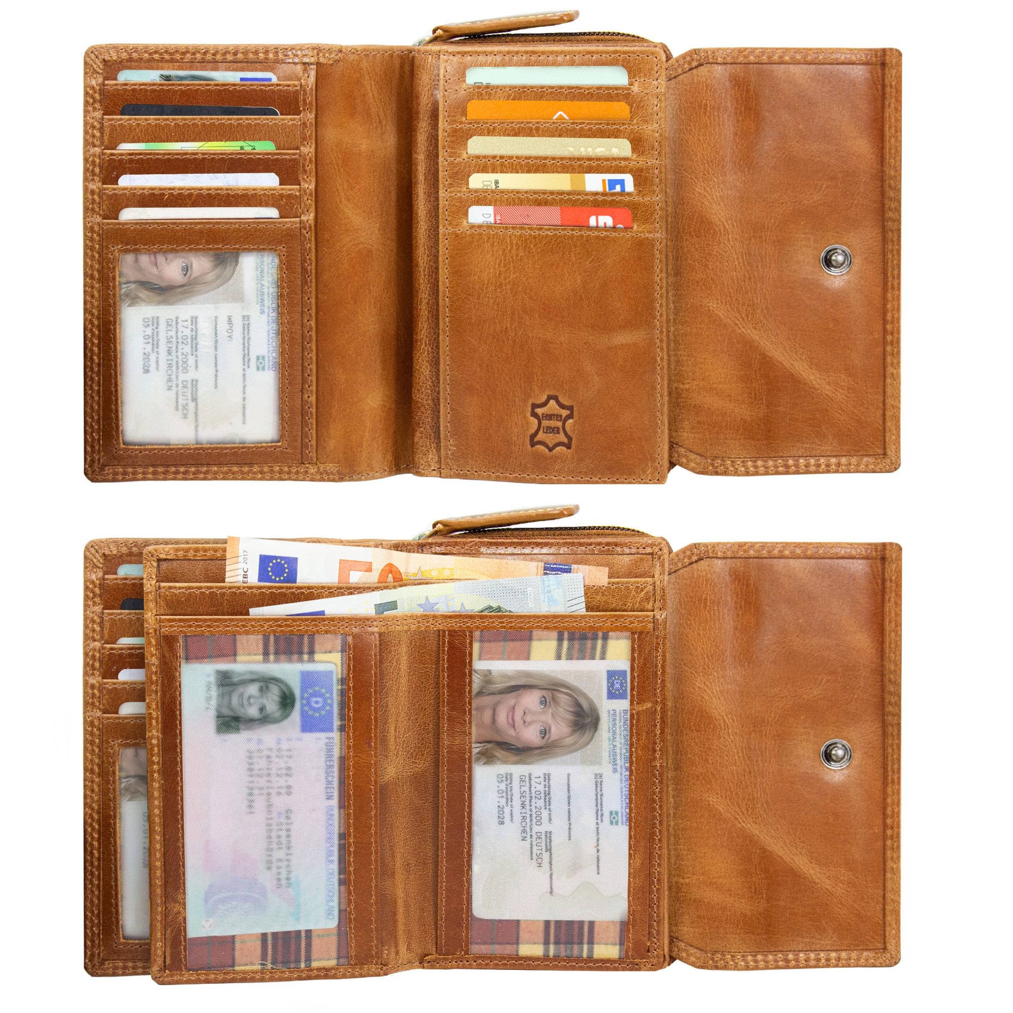 STILORD Geldbörse "Thea" Damen Geldbeutel Leder RFID mit Geschenkbox – Bild 4 von 5