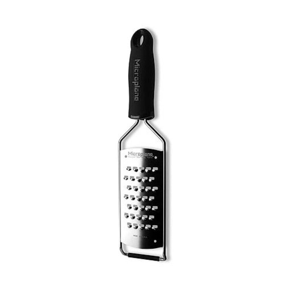 Microplane Küchenreibe Reibe sehr grob 31 cm Gourmet schwarz, Edelstahl- Kunststoff kombiniert, (1-St), Reibe sehr grob, 31,20cm, Edelstahl- Kunststoff kombiniert