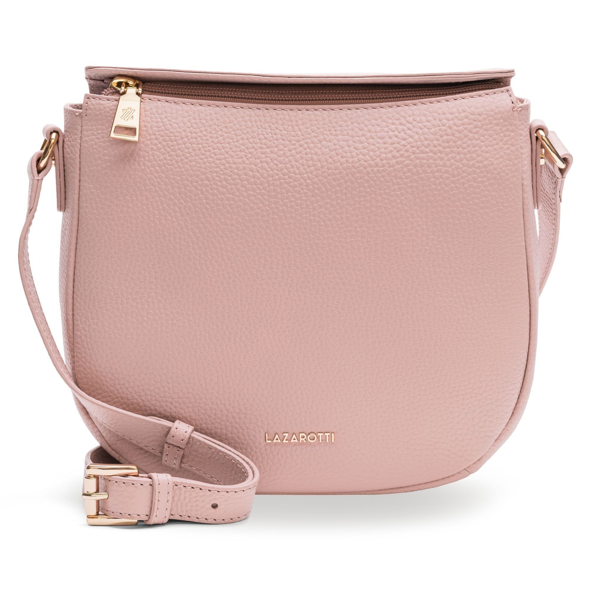 Lazarotti Umhängetasche Bologna Leather, Leder pink