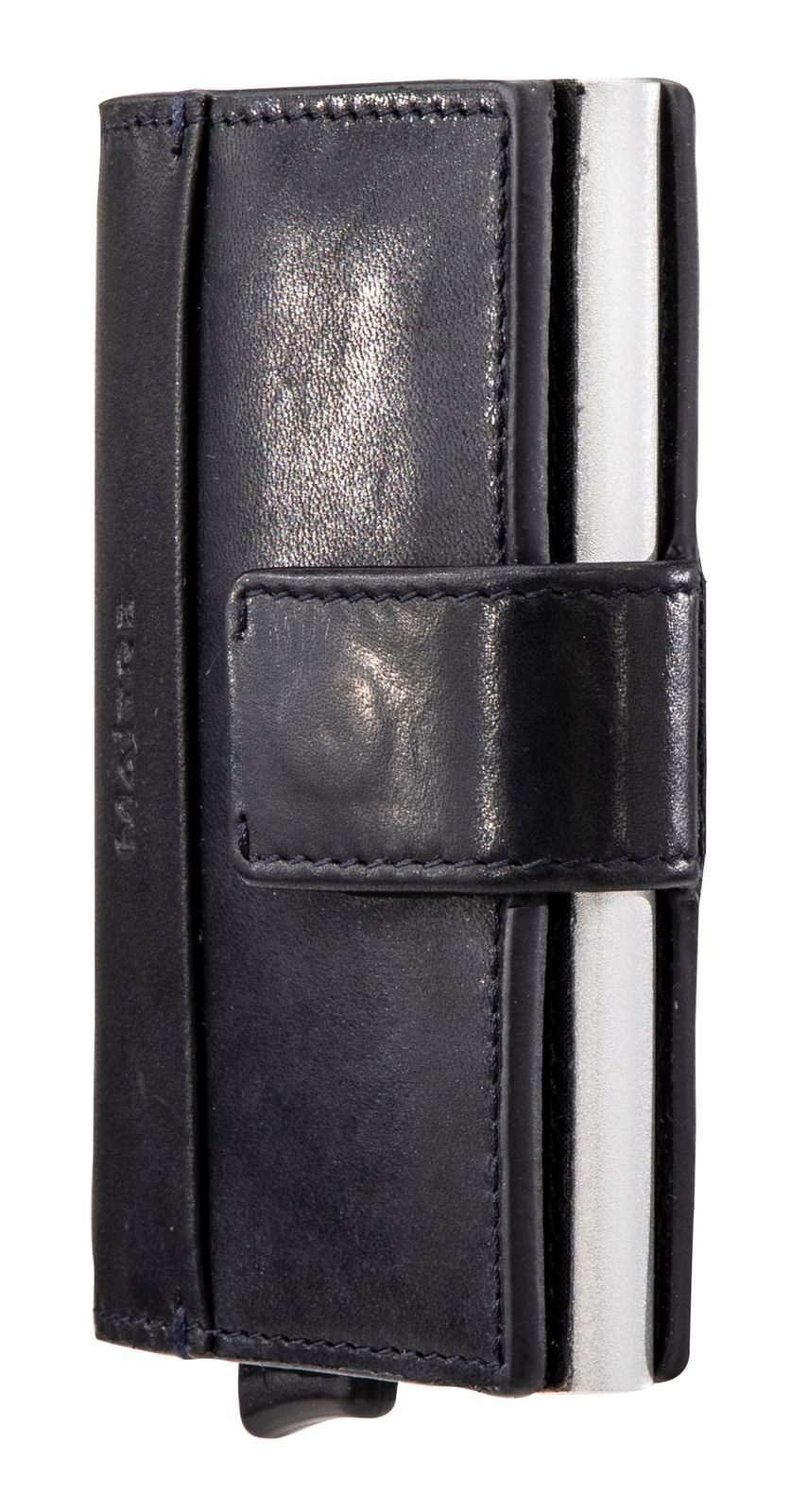 Maître Kartenetui C-Two E-Cage sv8, aus echtem Leder mit RFID-Blocker Schutz
