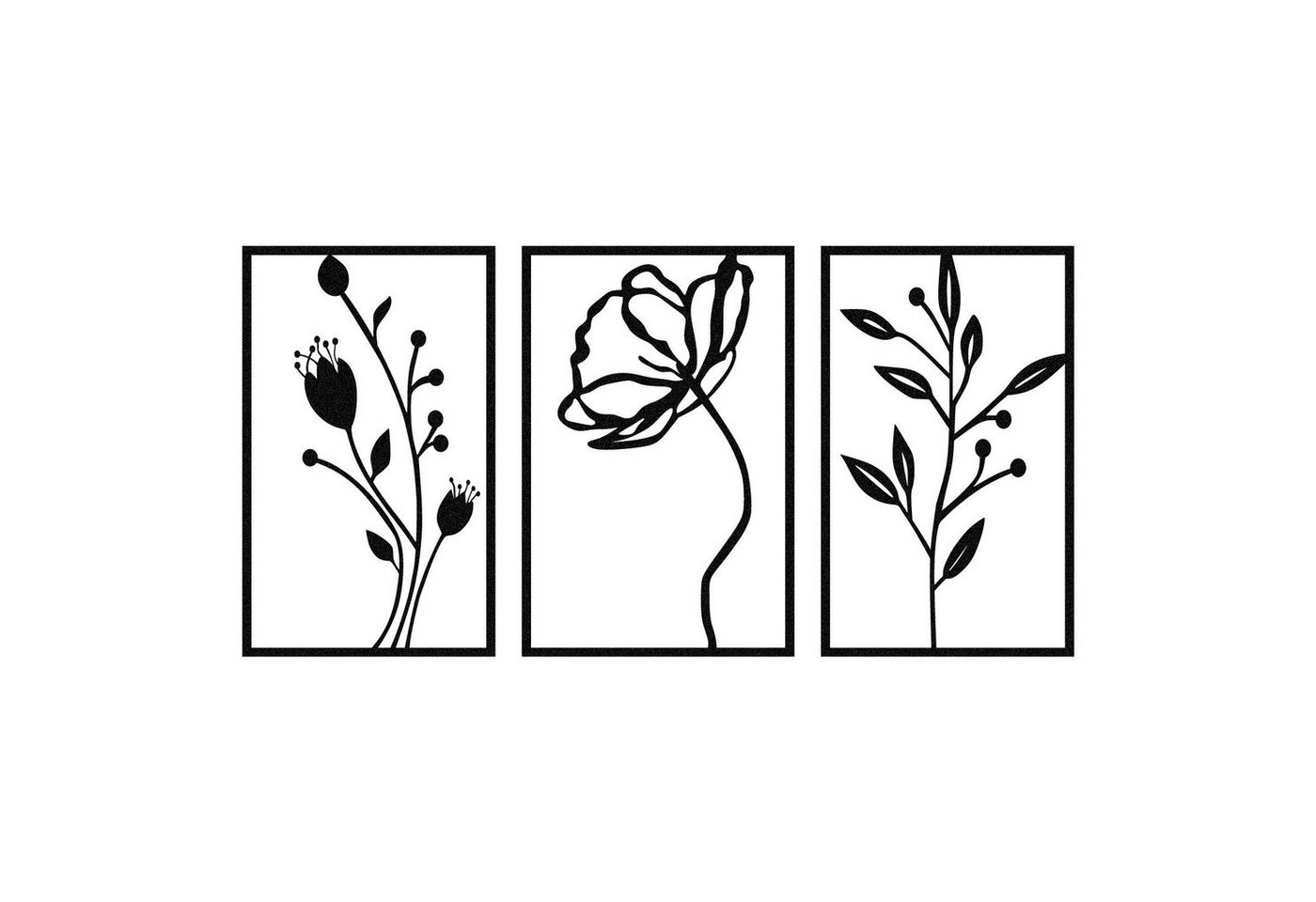 Wallity Wanddekoobjekt 100% METAL (Thickness: 1,2mm), 70 x 39 cm Z1241