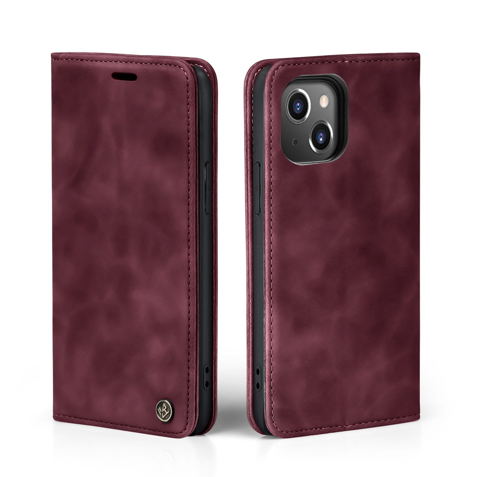 Tec-Expert Handyhülle Tasche Hülle für Apple iPhone 13 Mini 5.4 Zoll, 5.4, Cover Klapphülle Case mit Kartenfach Fliphülle aufstellbar