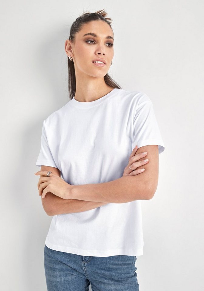 HECHTER PARIS T-Shirt mit Rundhalsausschnitt, Ein modischer Klassiker, der  in keinem Kleiderschrank fehlen darf