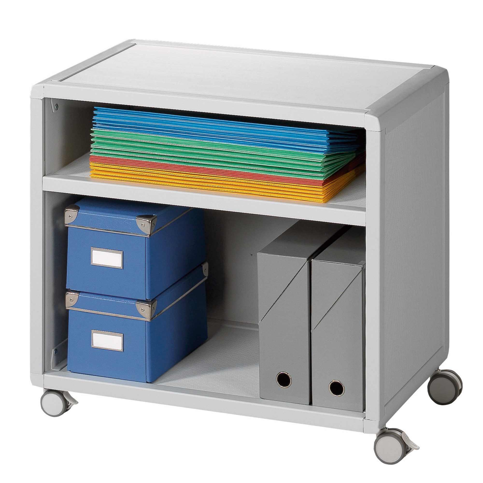 PAPERFLOW Bürowagen Rollwagen DM1K2.02 1 Fach Polystyrol grau