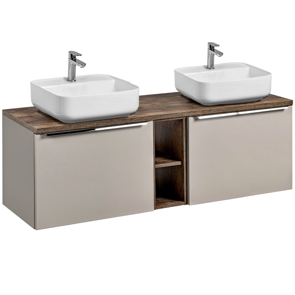 Lomadox Badmöbel-Set PUEBLA-56-TAUPE, (Spar-Set, 6-St), taupe günstig online kaufen