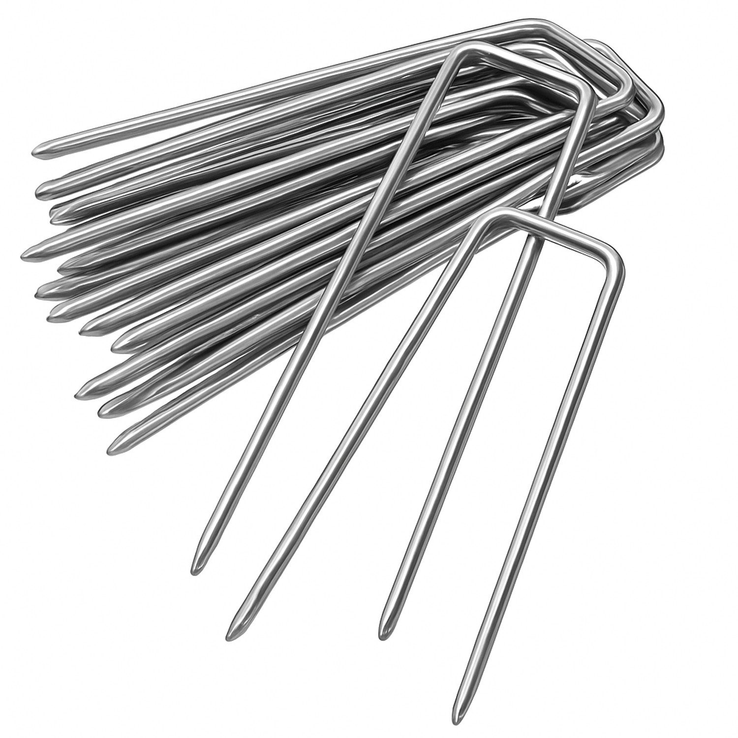 Bodenanker Erdanker 200×25 mm 50er-Set verzinkt U-Form Heringe