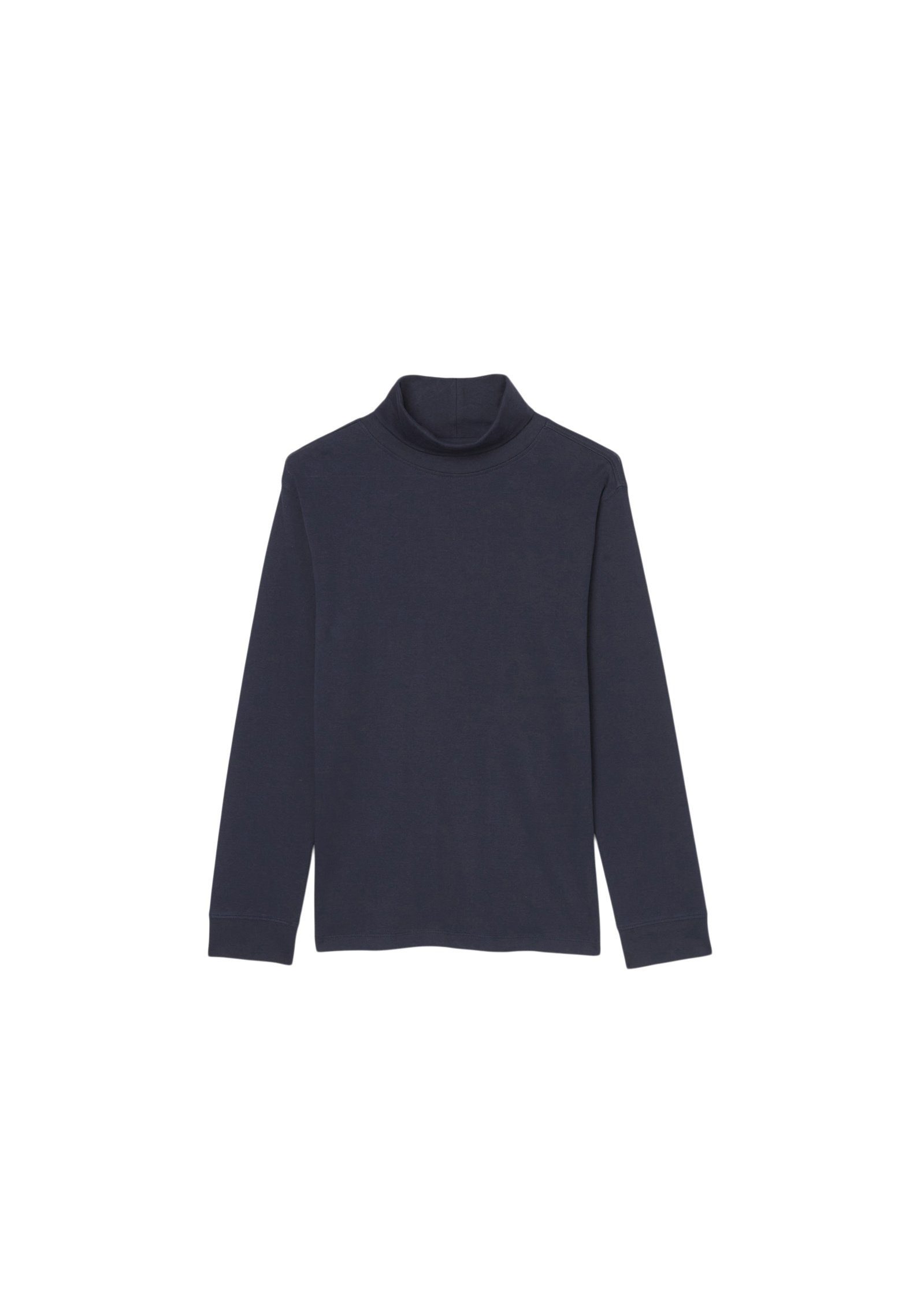 Marc O'Polo Strickpullover in blau softer Jersey-Qualität