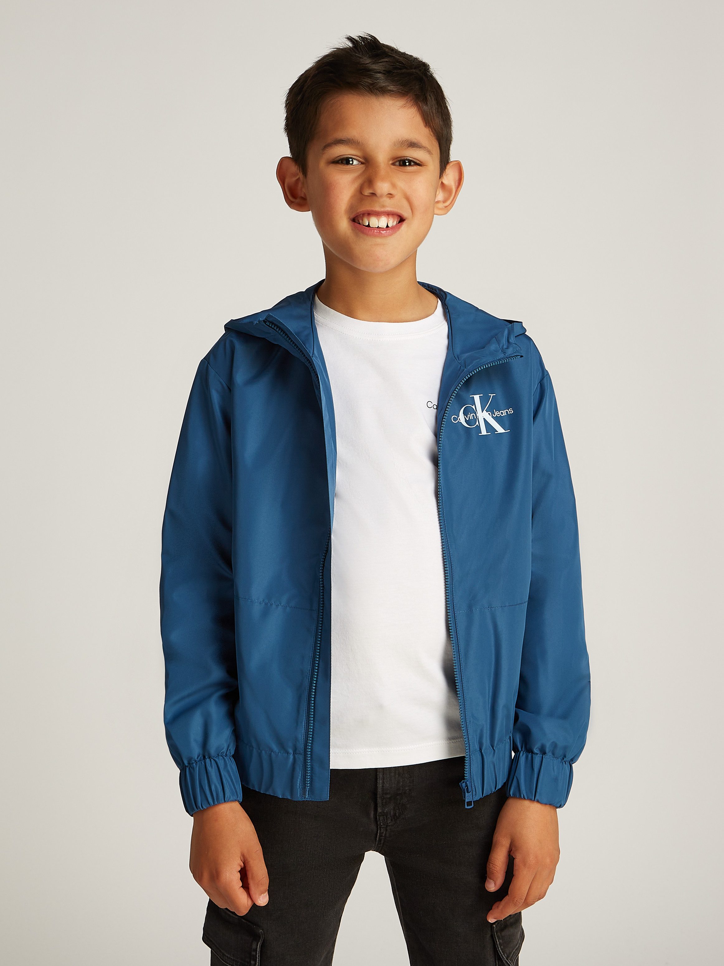 Calvin Klein Jeans Windbreaker MONOLOGO ESSENTIAL JACKET für Kinder bis 16 Jahre mit Logo-Print
