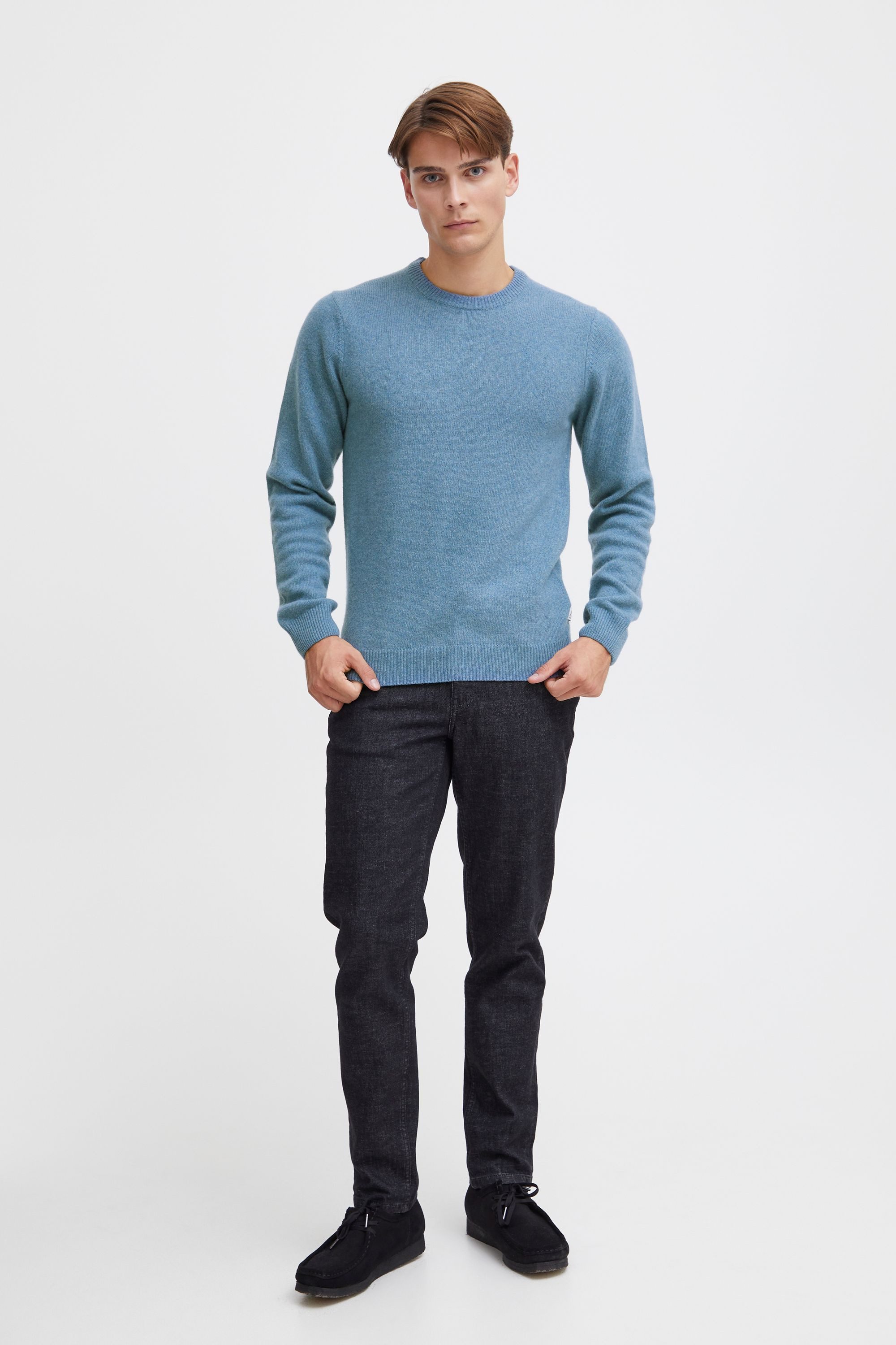 Casual Friday Rundhalspullover CFKarl Modischer Feinstrick-Pullover