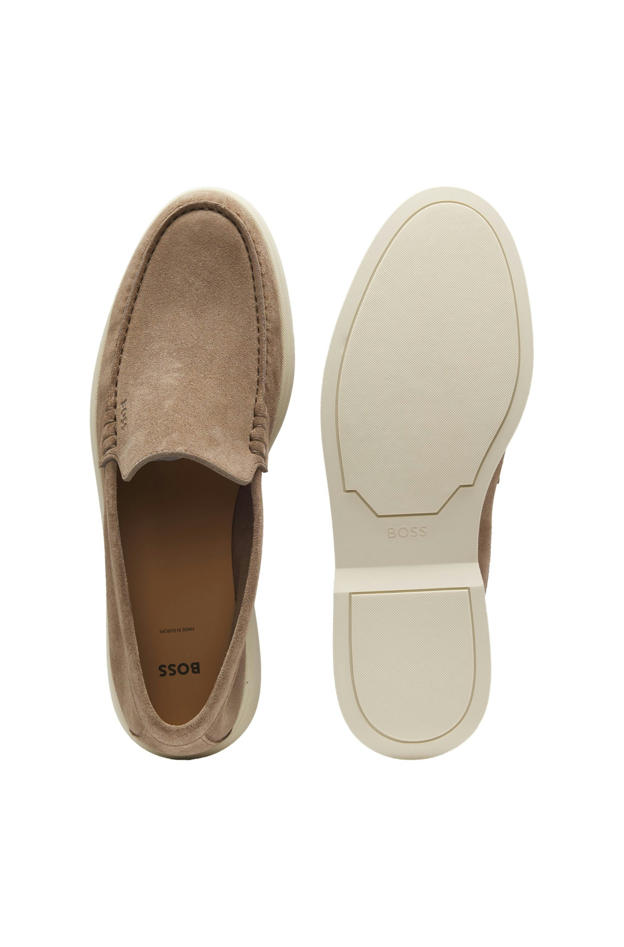 BOSS Sienne_Loaf Slipper Schlupfschuh, Mokassin, Loafer mit aufwändiger Naht