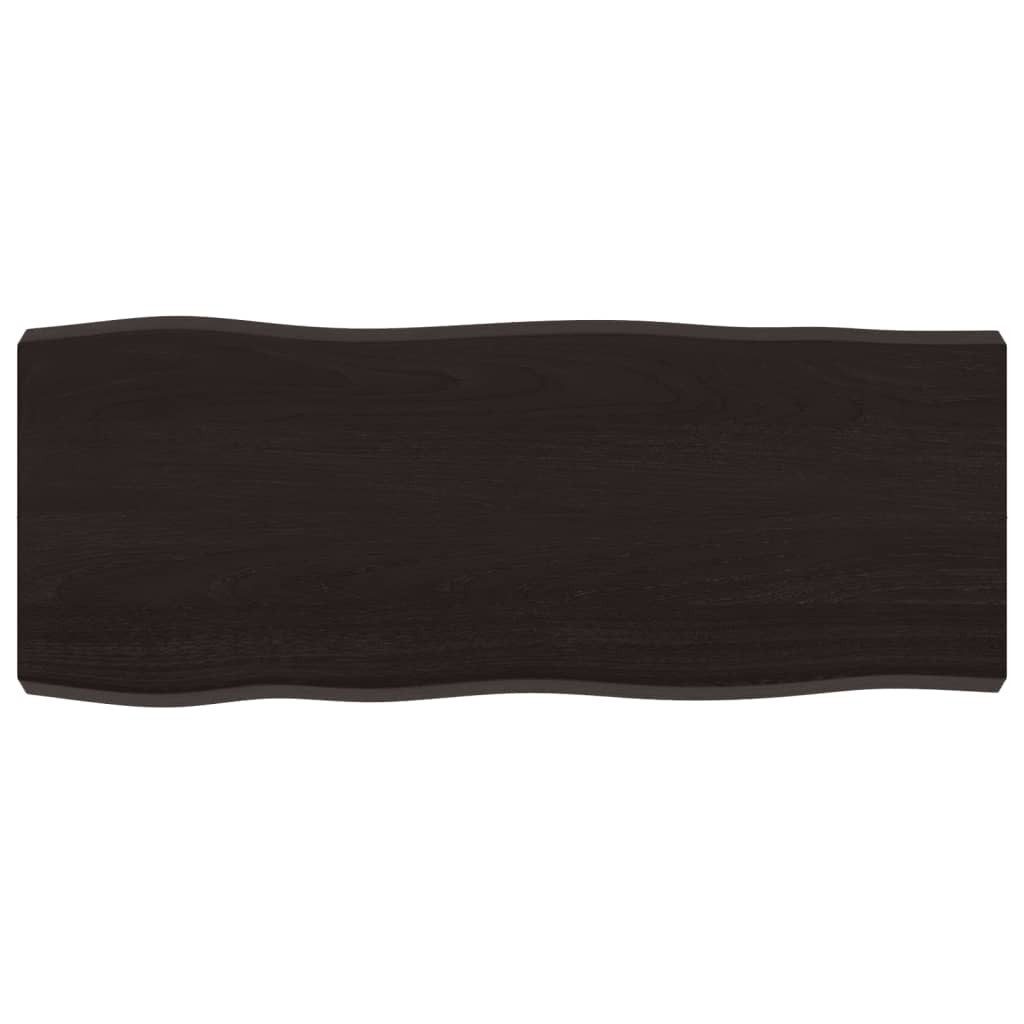 vidaXL Tischplatte Tischplatte 100x40x(2-6) cm Massivholz Behandelt Baumkante (1 St)