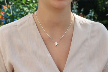 SILBERMOOS Kette und Anhänger Set Anhänger "Sternchen" mit Kette, 925 Sterling Silber