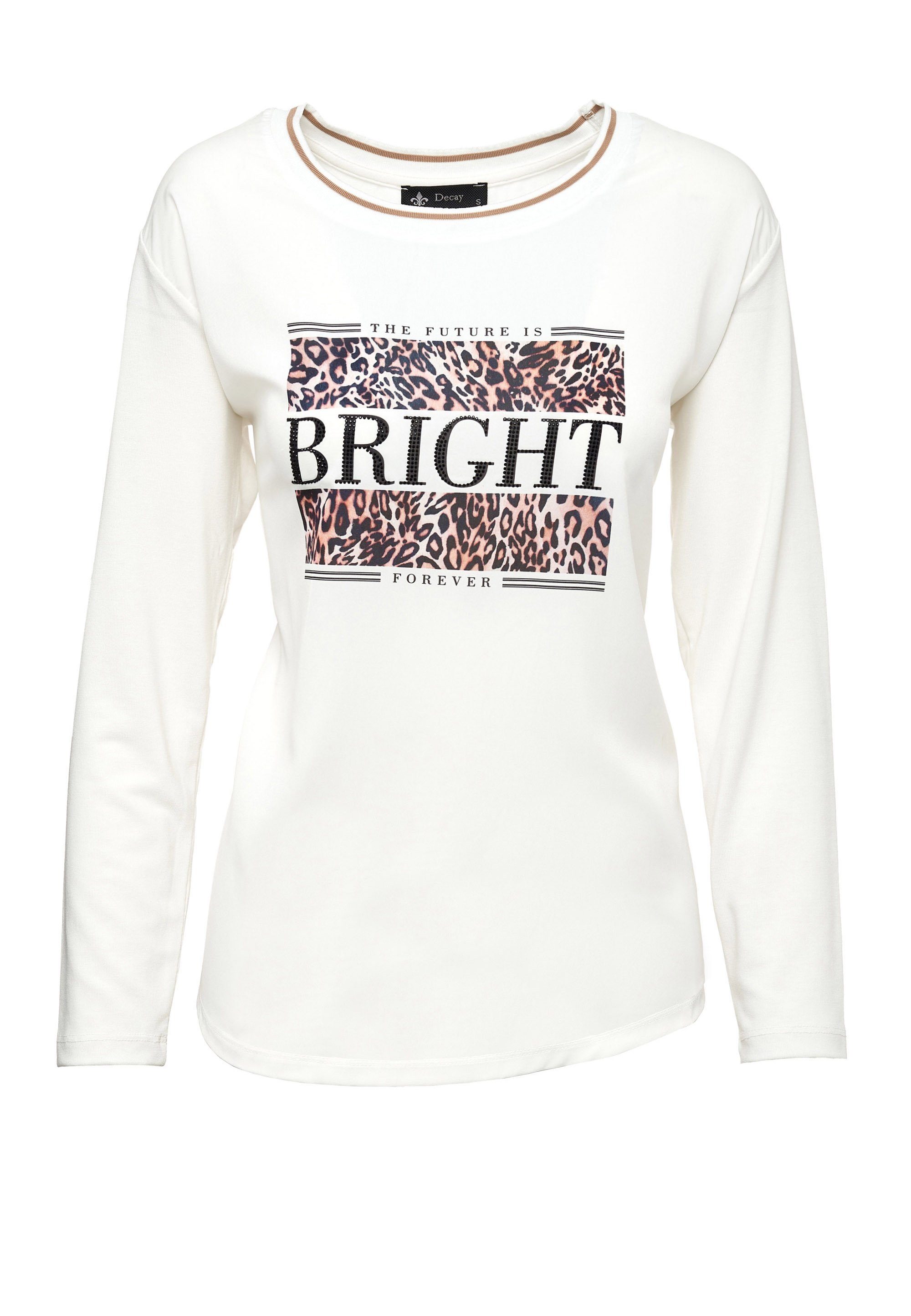 Decay Langarmshirt mit trendigem Leo-Print