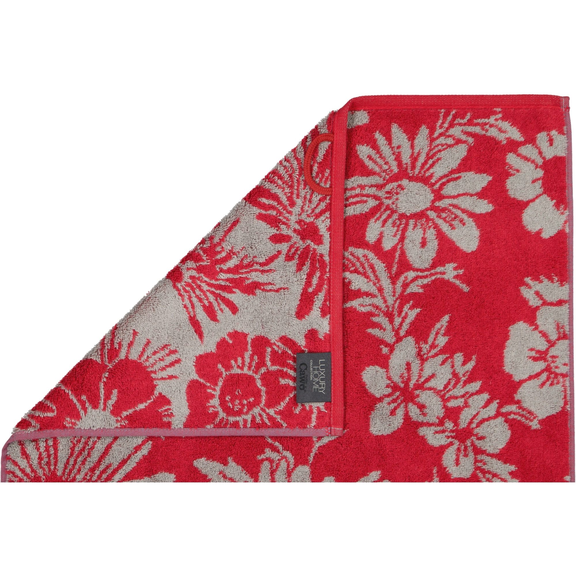 Cawö Handtücher Two-Tone Edition Floral 638, 100% Baumwolle (1-St)
