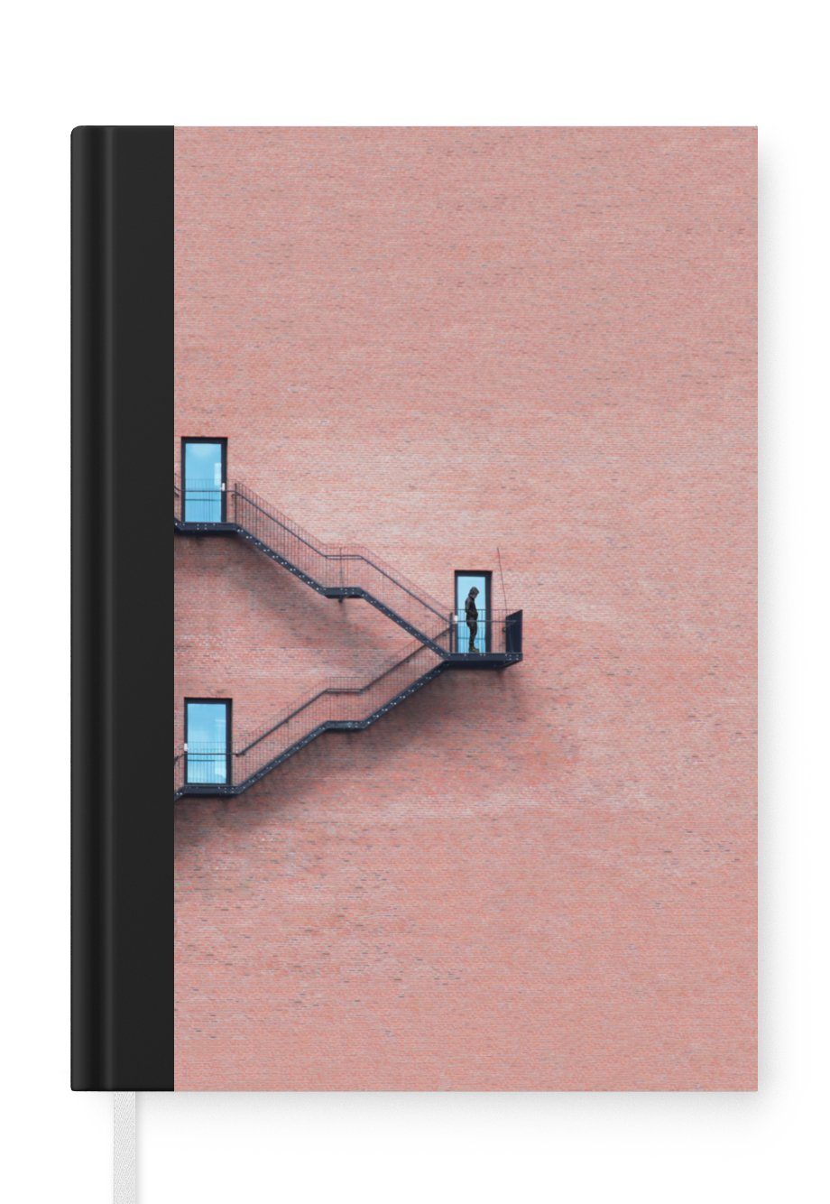 Tür Notizbuch Haushaltsbuch - Treppe Tagebuch, Architektur, 98 Notizheft, MuchoWow Merkzettel, Wand Journal, - Seiten, A5, -