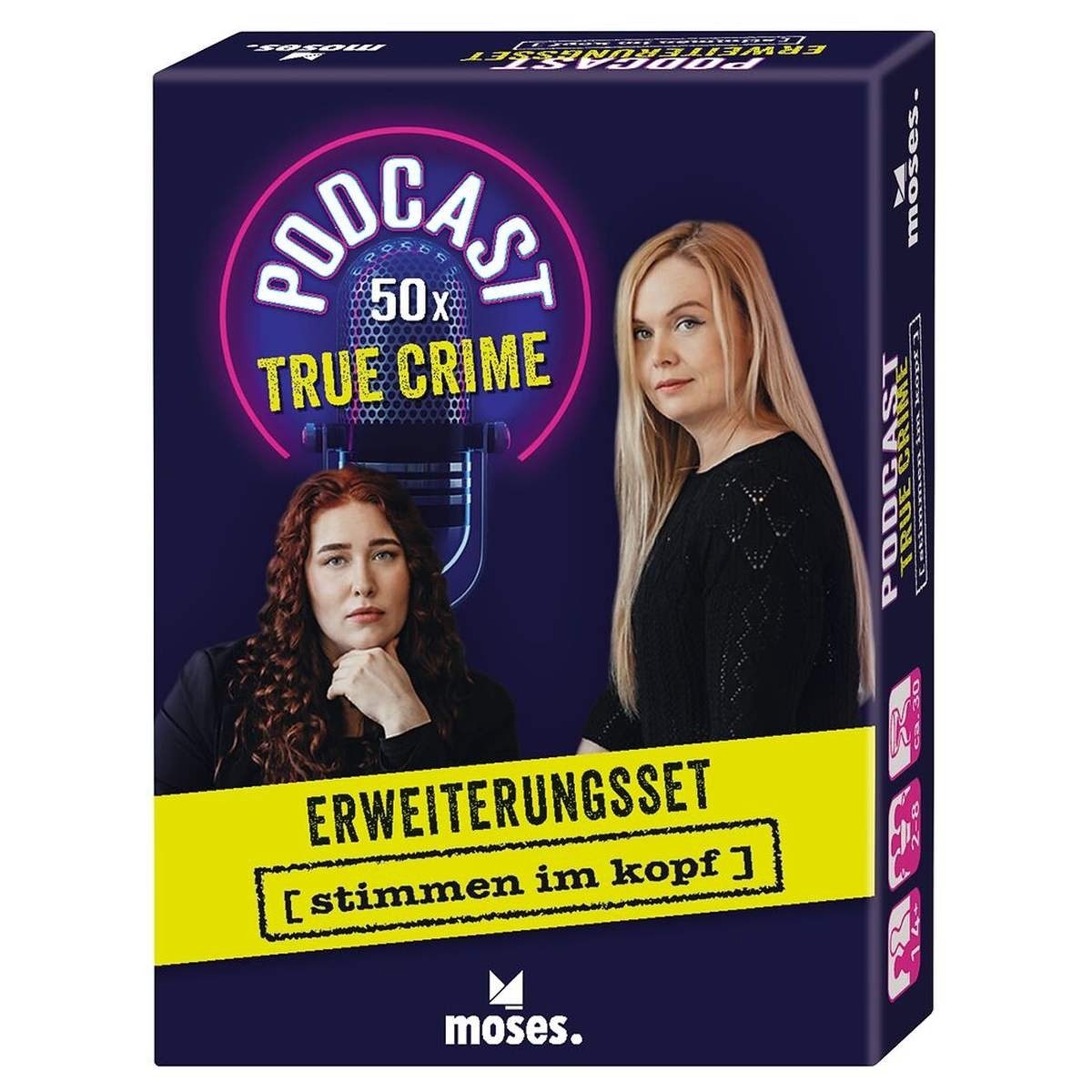 Moses. Verlag Spiel Podcast – The Game Erweiterung True Crime 50 Karten, ab 14 Jahren