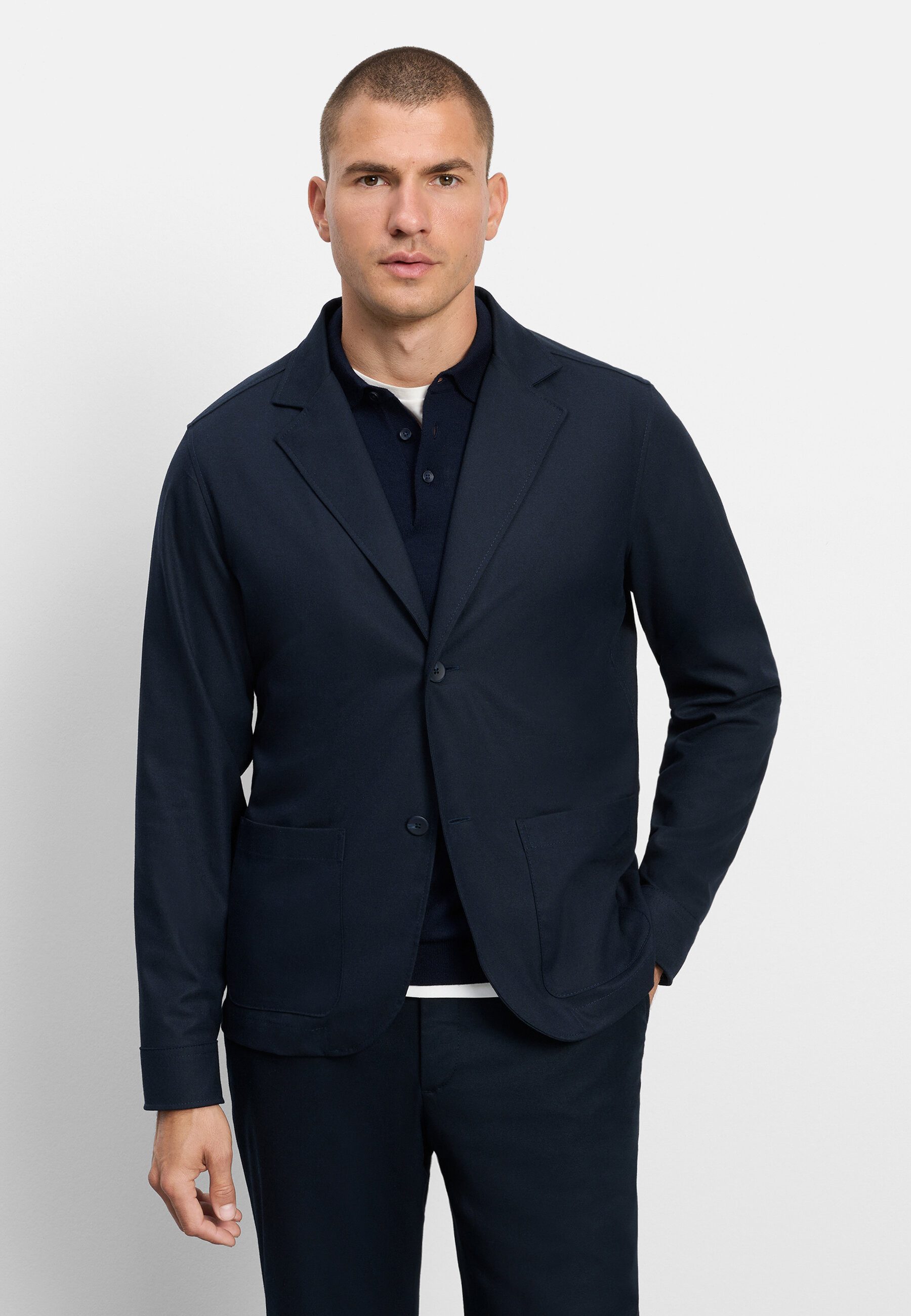 OLYMP Langarmhemd OLYMP Casual, Overshirt, Reverskragen
