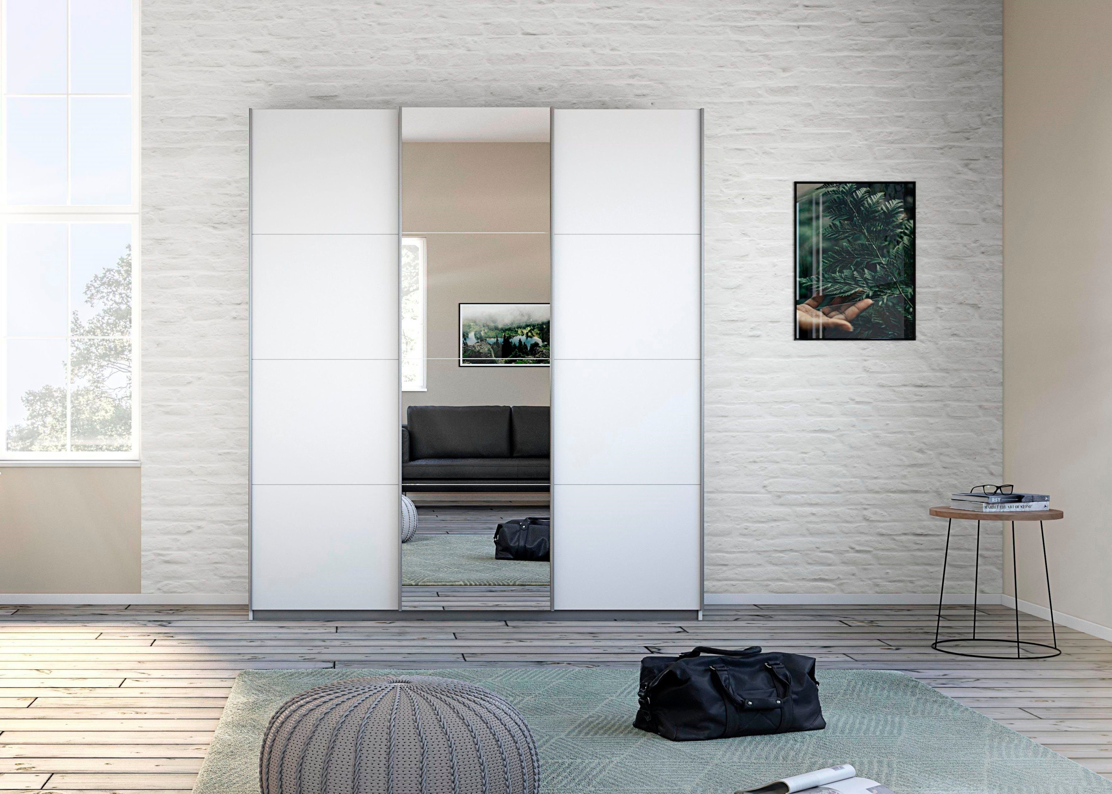 rauch Schwebetürenschrank Kleiderschrank Schrank Garderobe Wäscheschrank TOMA inkl. Regaleinsatz sowie zusätzlichen Einlegeböden MADE IN GERMANY