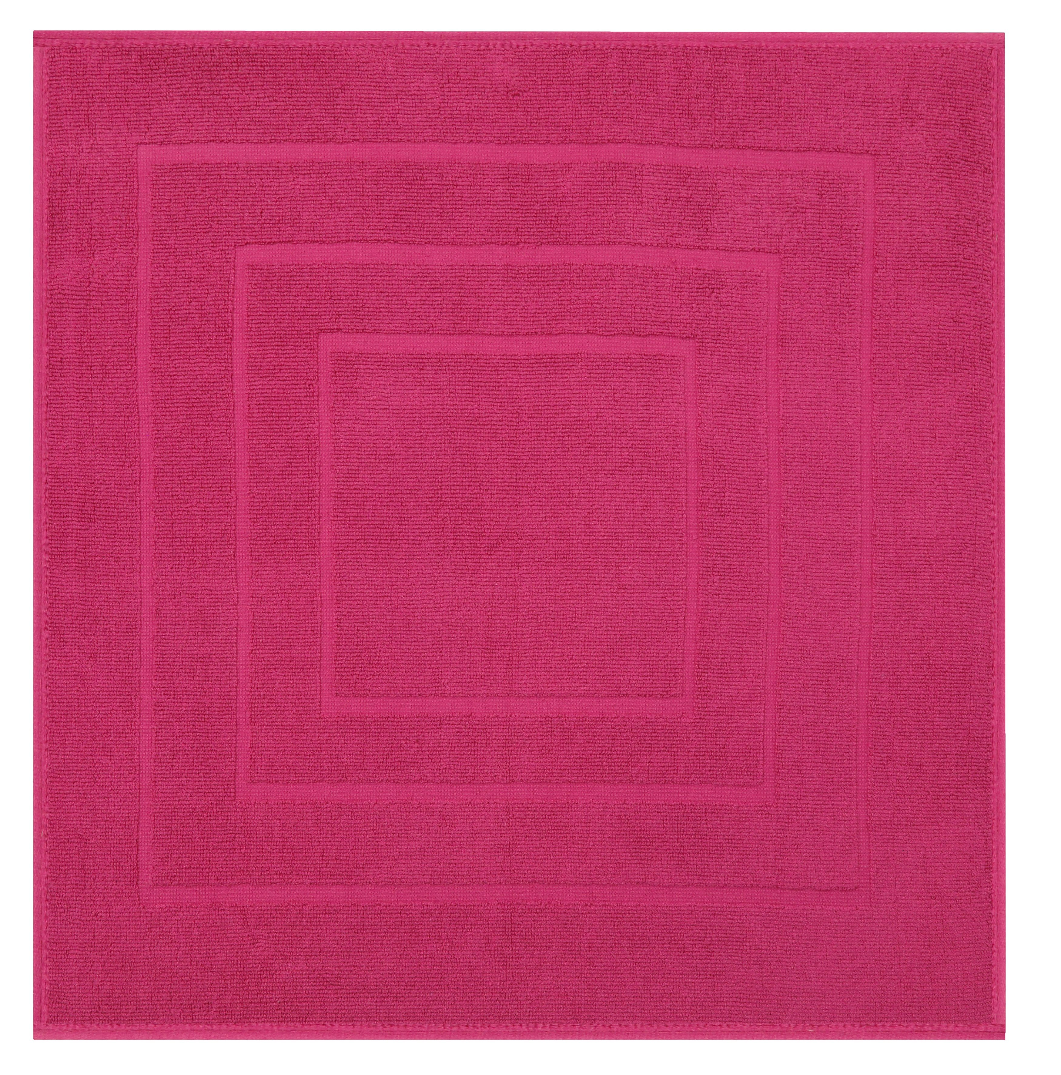 Betz Badematte Badvorleger Palermo Badteppich Duschvorlage 60 x 60 cm, schnell trocknend, beidseitig nutzbar, fußbodenheizungsgeeignet, Baumwolle, Qualität 680g/m²