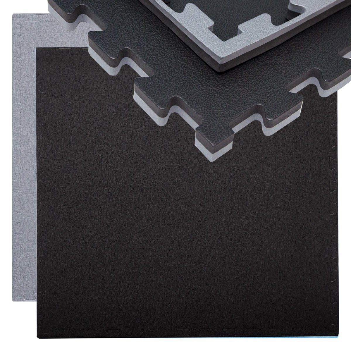 eyepower Fitnessmatte für Zuhause - 0,8 m² Trainingsmatte mit Rand - 1 Große Home Gym Matte, 90 x 90 x 2 cm Bodenschutzmatte Sport und Gymnastik - EVA Bodenmatte