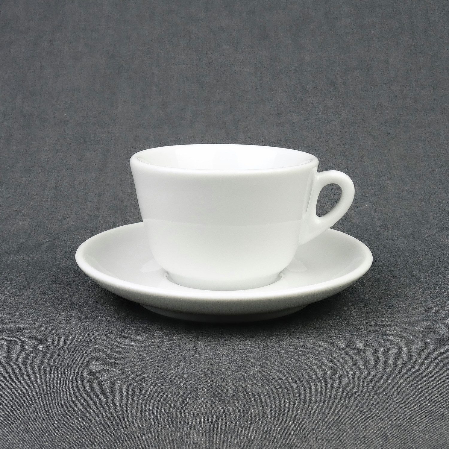Ancap Cappuccinotasse dickwandig, »Roma«, weiß, 180 ml, 2-tlg., Hartporzellan