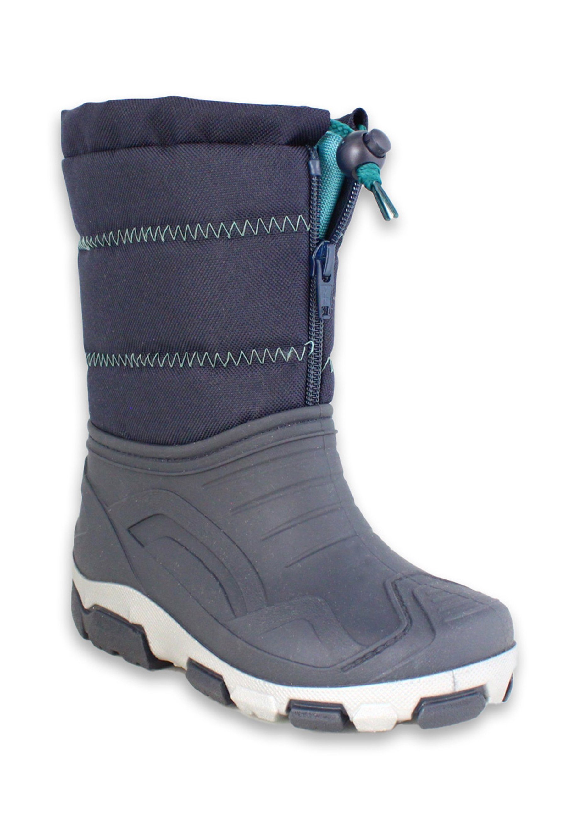 Beck Winterstiefel Blizzard Gummistiefel (für Jungen und Mädchen, flauschiges Futter für warme Füße bei Nässe und Kälte) Doppelgrößen, mit Reißverschluss für leichtes An- und Ausziehen