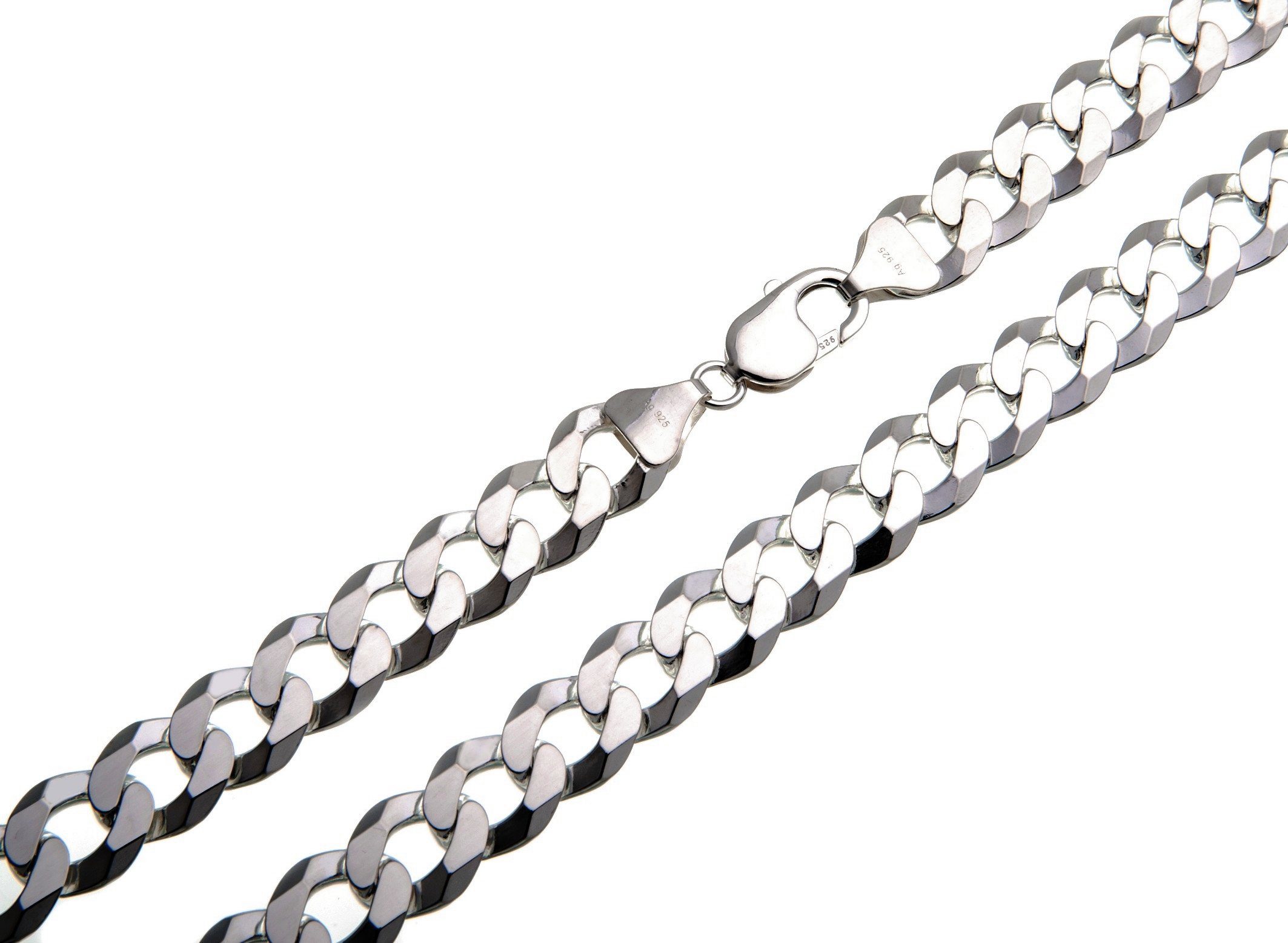 2. Bild von Silberkettenstore Silberarmband Panzerarmband 12mm breit, 925 Silber, 18-25cm