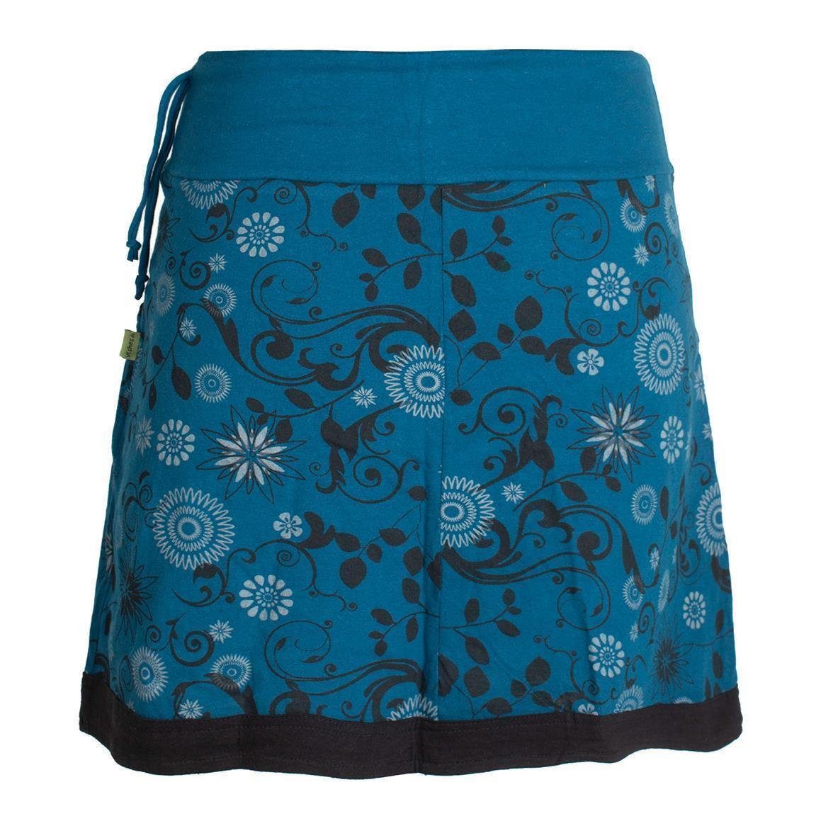 Vishes A-Linien-Rock Lagenlook Blumen-Rock mit Mandalas Tribals Druck Cache günstig online kaufen