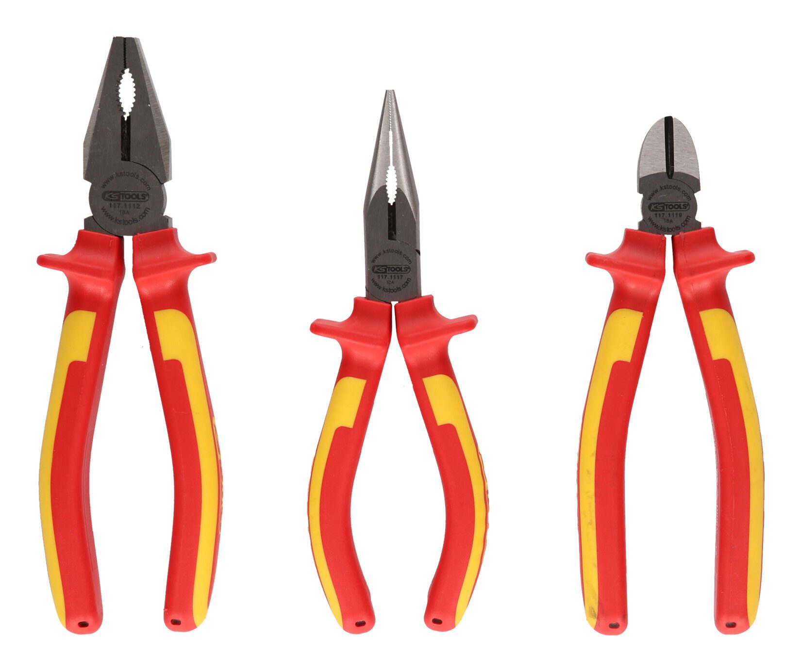 KS Tools Zangenset ERGOTORQUE VDE, 3-tlg., Zangen-Satz, 3-teilig